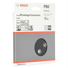 CONFEZIONE 5 DISCHI D.125 GR.080 PER ROTOORBITALE BOSCH