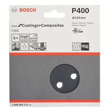 CONFEZIONE 5 DISCHI D.125 GR.400 PER ROTOORBITALE BOSCH