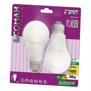 LED GOCCIA 15W 3000K BLISTER PZ.2