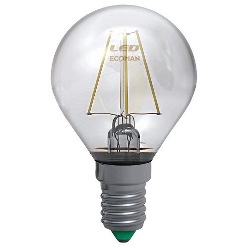 LED SFERA FILO CLEAR 4W 3000K E14 BLISTER PZ.2